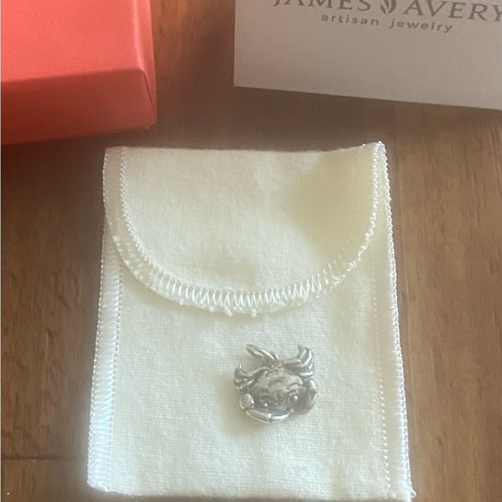 RETIRED James Avery Crab Zodiac Charm Pendant .925 NWOT - Picture 2 of 13